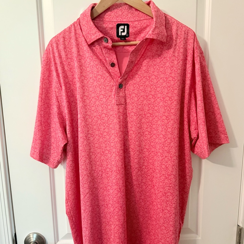 FootJoy Men's Pink/Coral Color Polo Shirt